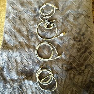Four Apple USB charger cables for iPhone 11/12/13/14